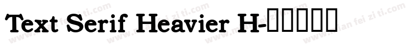 Text Serif Heavier H字体转换